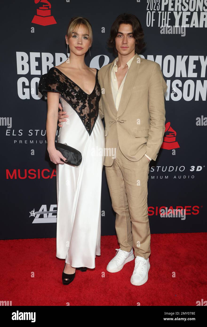 Los Angeles, Ca. 3rd Feb, 2023. Emma Brooks McAllister, Zack Lugo at the MUSICARES 2023 Persons Of The Year Gala at the Los Angeles Convention Center on February 3, 2023 in Los Angeles, California. Credit: Faye Sadou/Media Punch/Alamy Live News Stock Photo