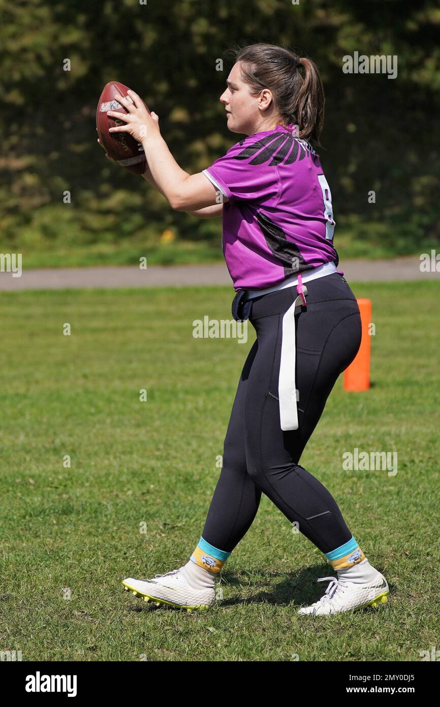 South Wales Harpies Flag Football - Welsh Bowl 6th August 2022 Stock Photo