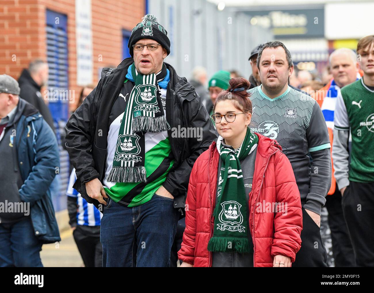 Plymouth Argyle fans arrives during the Sky Bet League 1 match