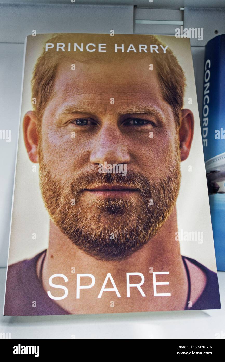 cover of book by prince Harry of UK named Spare Stock Photo - Alamy