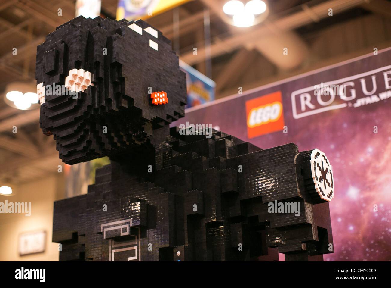 DISTRIBUTED FOR LEGO CANADA, - The Star Wars Rogue One K-2S0 droid made entirely of LEGO bricks at the LEGO Booth at Fan Expo on Sunday, 4, 2016, in
