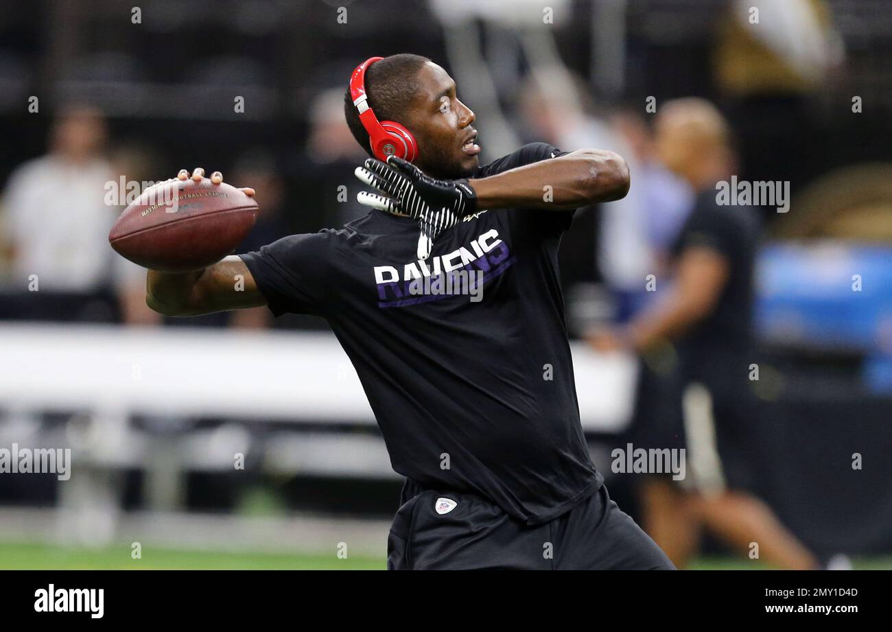 Baltimore Ravens quarterback Josh Johnson (17) in action during the first  half of an NFL preseason football game against the Philadelphia Eagles,  Saturday, Aug. 12, 2023, in Baltimore. (AP Photo/Nick Wass Stock