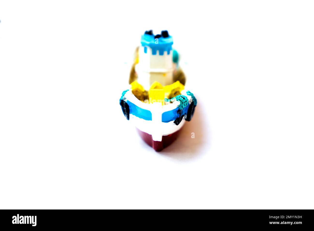 model toy ship isolated on white background Stock Photo - Alamy