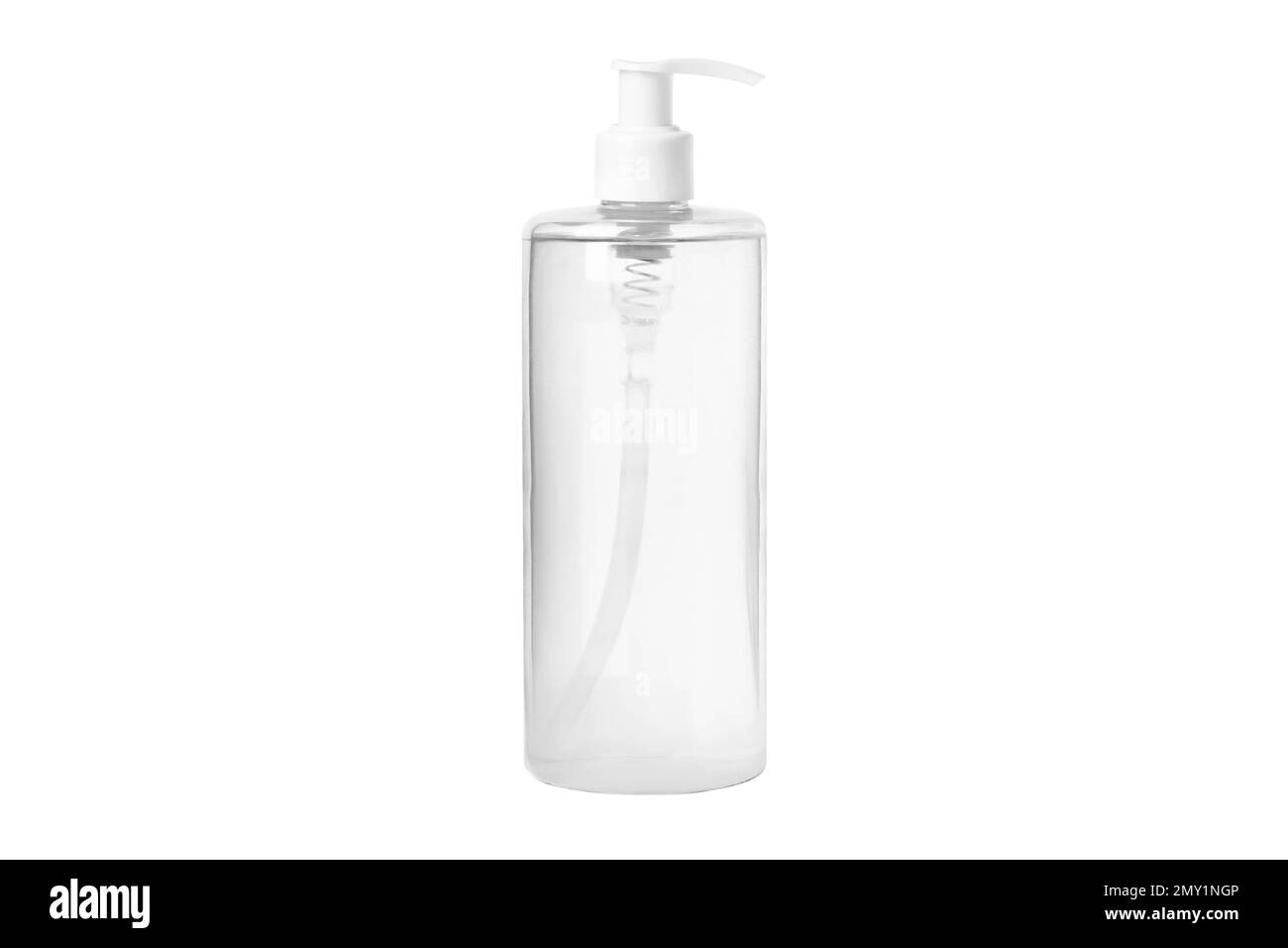 Moisturizing toner, serum, micellar water isolated on white background. Transparent cosmetic