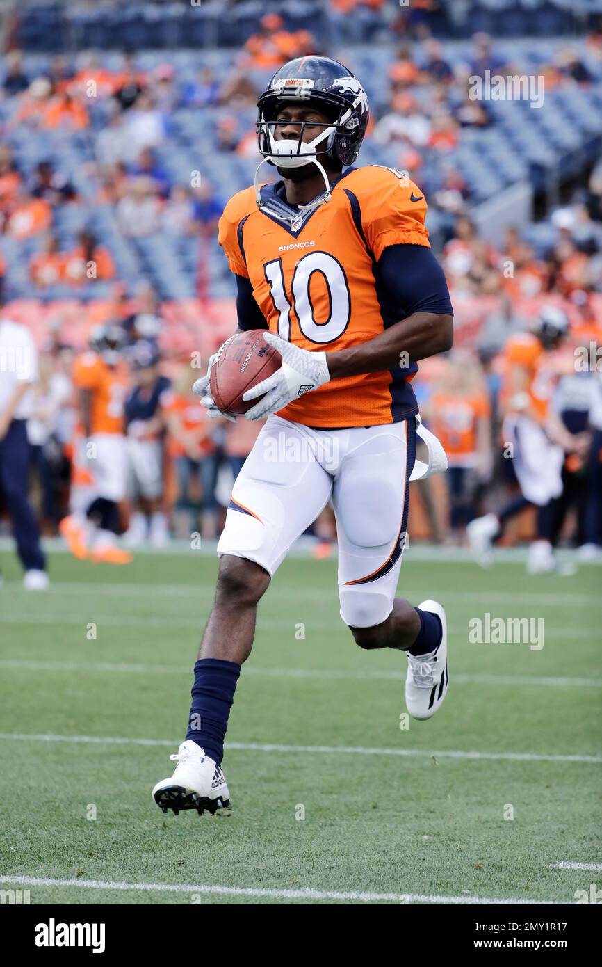 Denver Broncos wide receiver Emmanuel Sanders prior to an NFL preseason