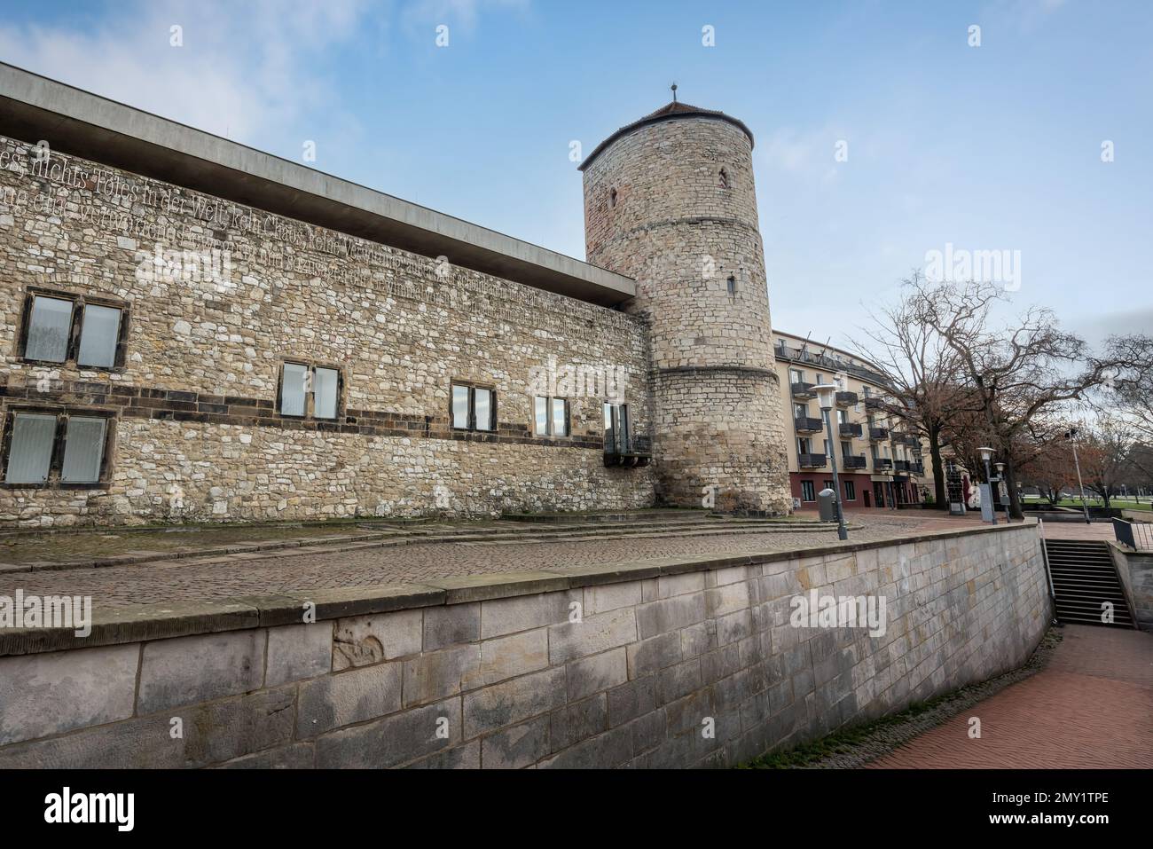 Arsenal on the High Bank (Zeughaus) and Beguine Tower (Beginenturm) - Hanover, Lower Saxony, Germany Stock Photo