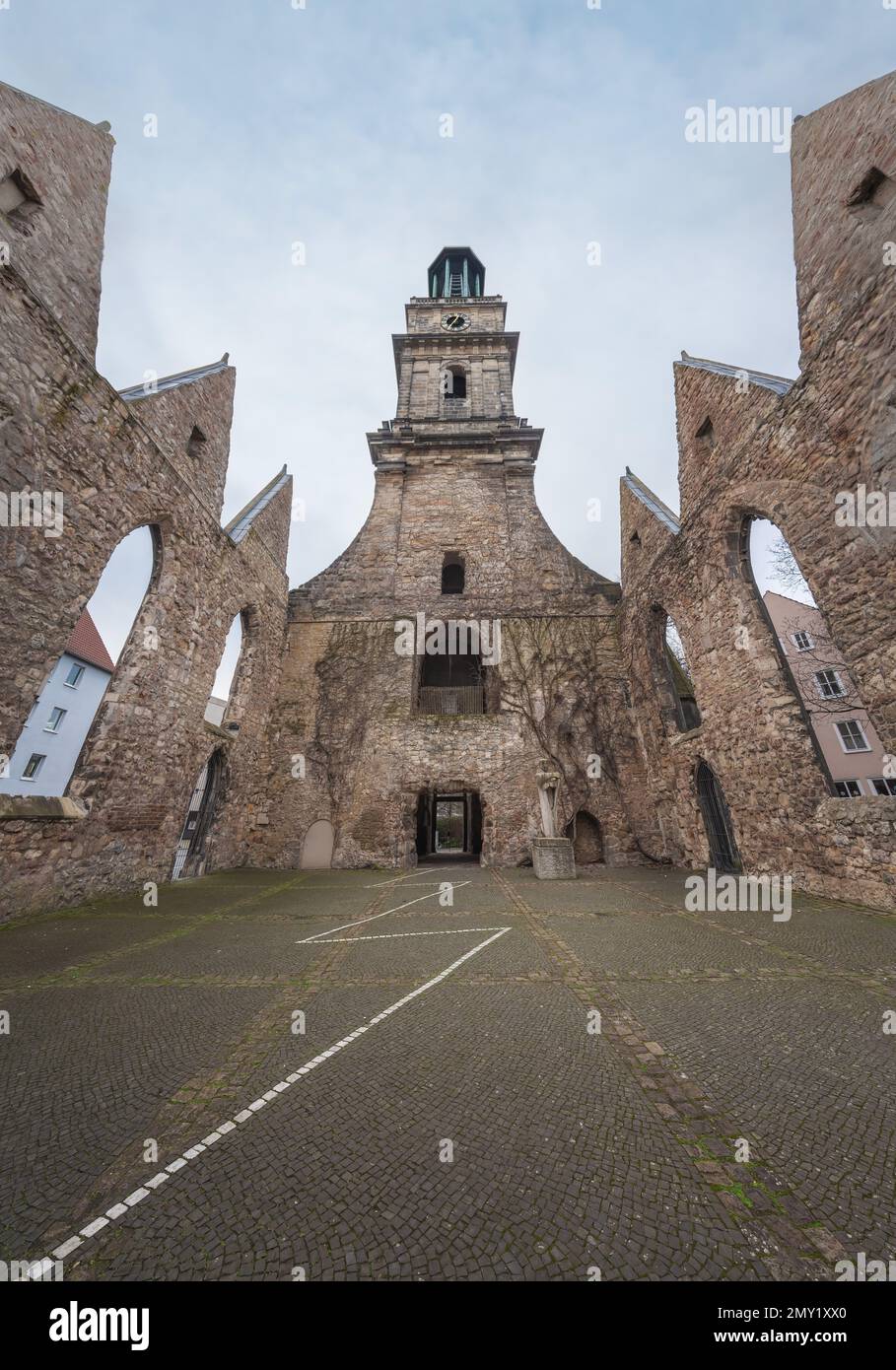 Aegidien Church (Aegidienkirche) war memorial Ruins - Hanover, Lower Saxony, Germany Stock Photo