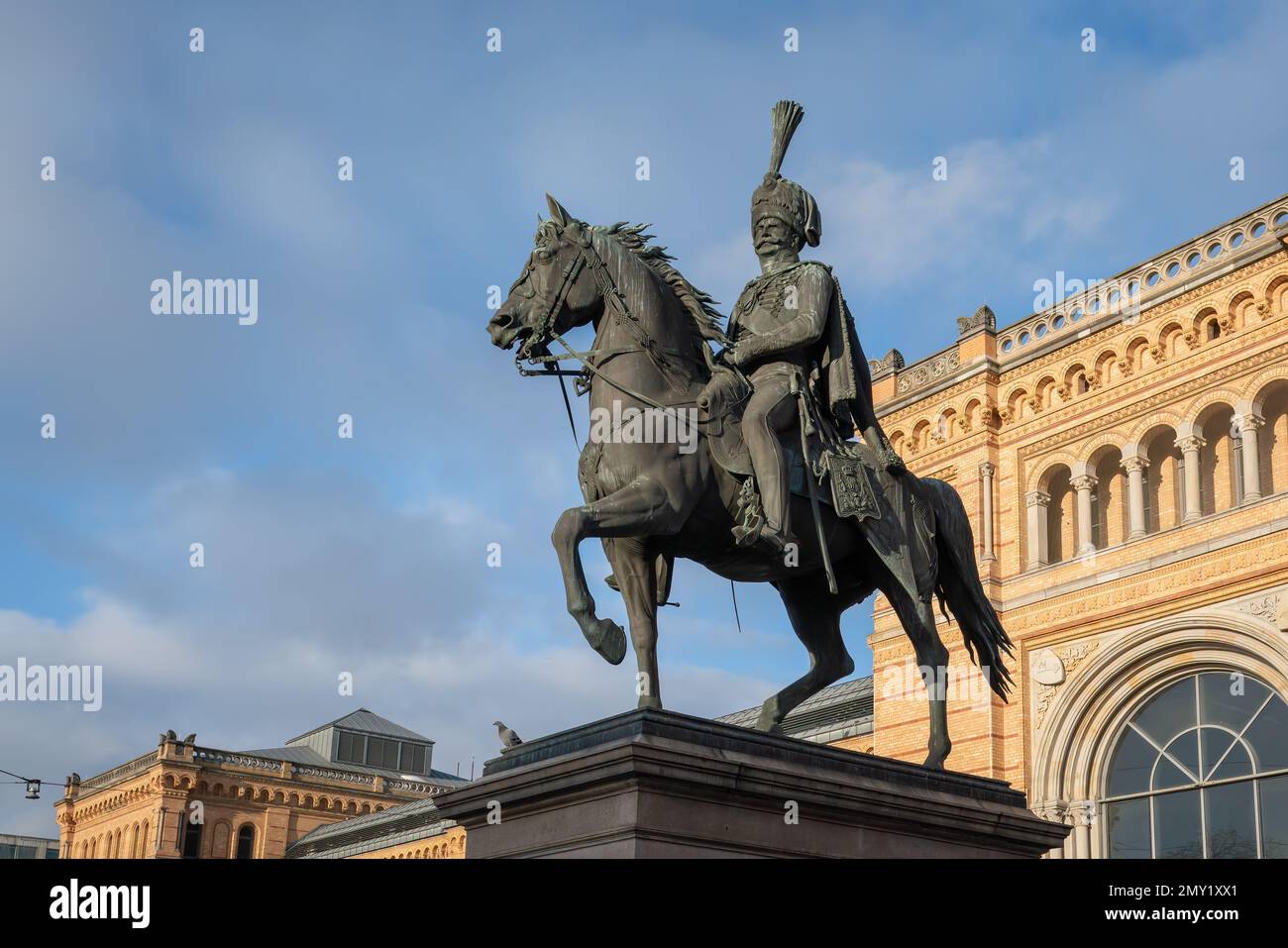 King Ernst August Statue by Albert Wolff, 1861 - Hanover, Lower Saxony, Germany Stock Photo