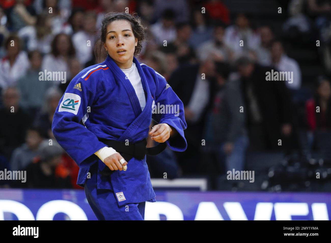 Fatiha Moussa (FRA) (Etoile SP de Blanc Mesnil Judo) competed in Women -57kg category lost against Ozlem Vildiz (TUR) during the International Judo Paris Grand Slam 2023 (IJF) on February 4, 2023 at Acc - Photo: Stephane Allaman/DPPI/LiveMedia Stock Photo