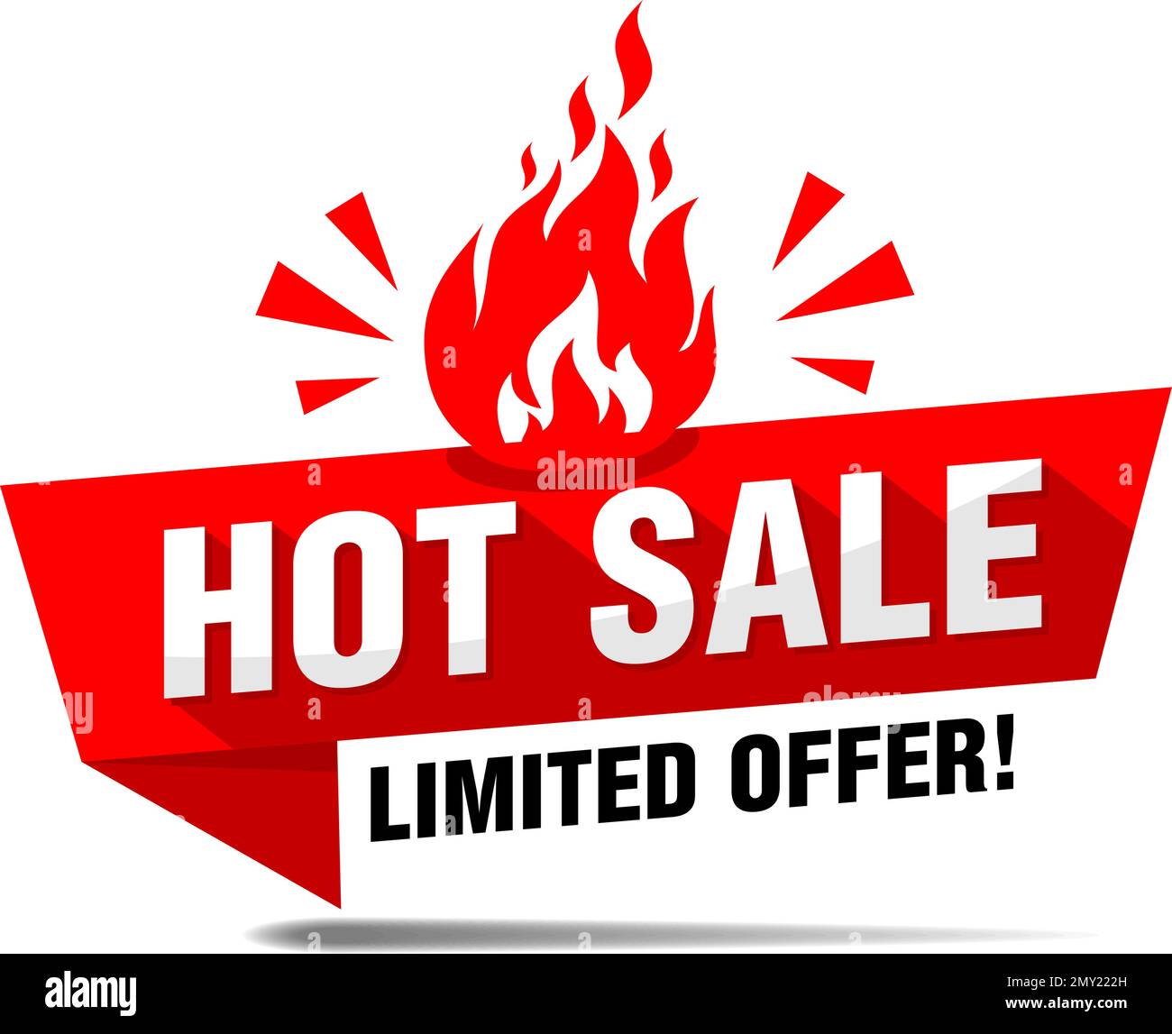 Hot sale price limited offer. Vector label template on transparent