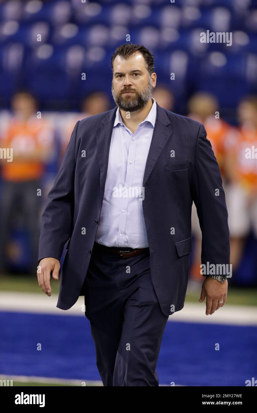 Indianapolis Colts general manager Ryan Grigson before an NFL preseason football game between