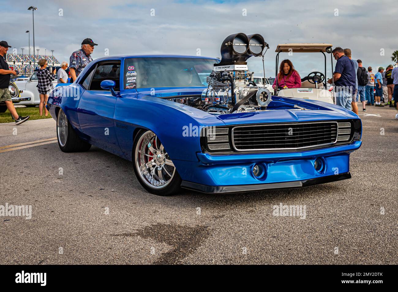 Daytona Beach, FL - November 26, 2022: Wide angle front corner view of a  1969 Chevrolet Camaro Z28 Pro Street at a local car show Stock Photo - Alamy