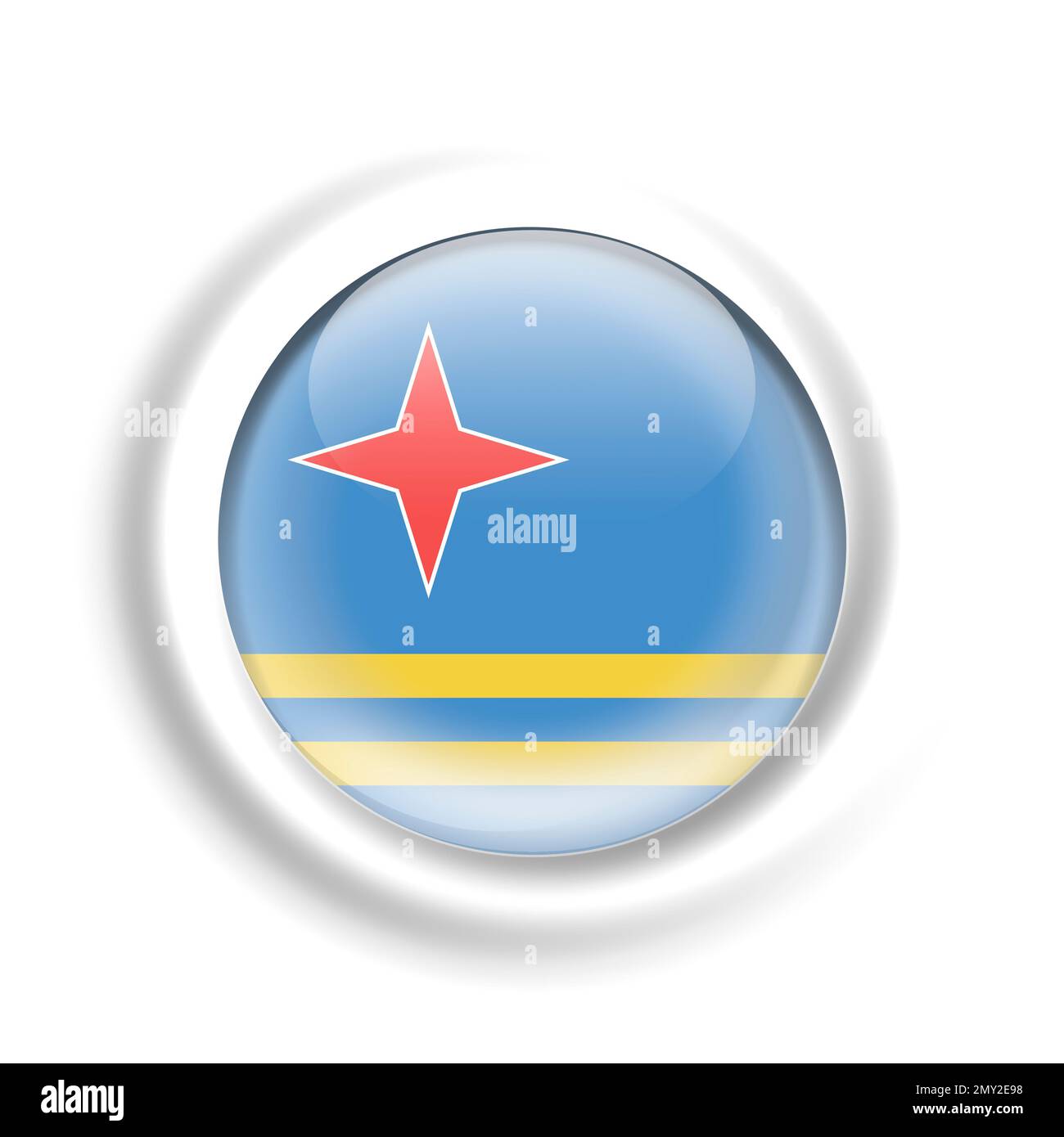 Aruba flag Stock Photo