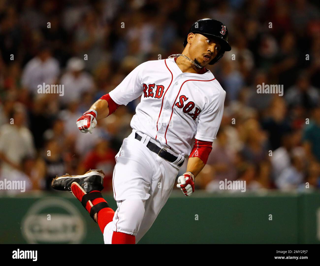 Boston Red Sox s Mookie Betts Runs Out A Double Against The New York boston-red-sox-s-mookie-betts-runs-out-a-double-against-the-new-york