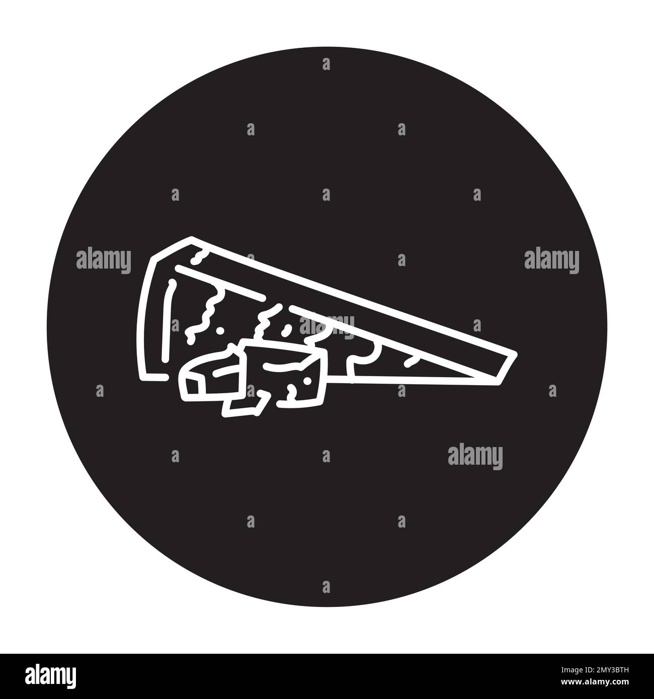 Parmesan cheese black line icon. Dairy product. Pictogram for web page