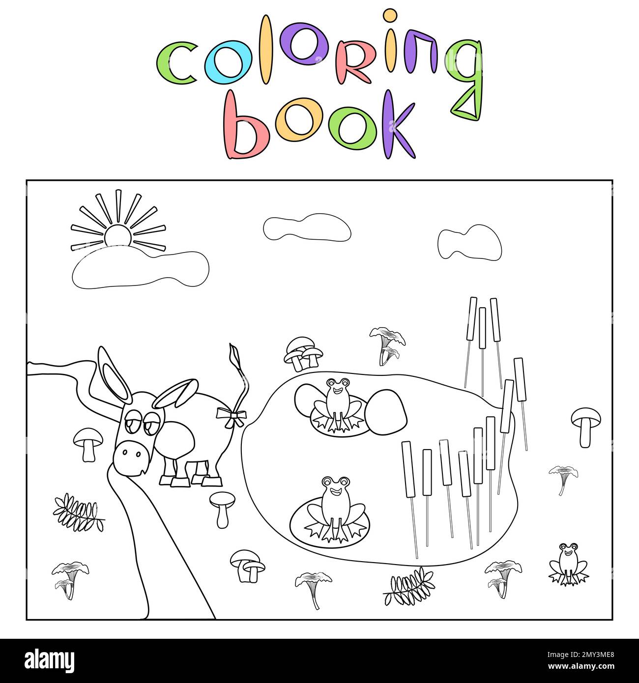 color-a-drawing-for-children-from-4-to-6-years-old-stock-vector-image