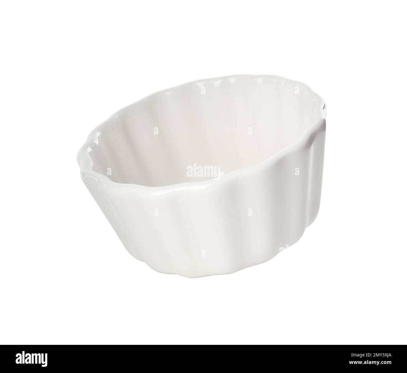 Clean empty ceramic ramekin isolated on white Stock Photo Alamy