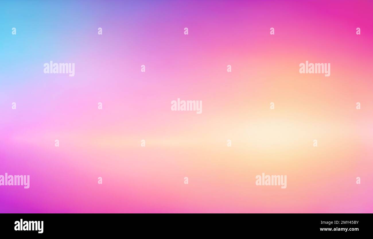 Abstract defocused gradient background in sunset colors Stock Photo
