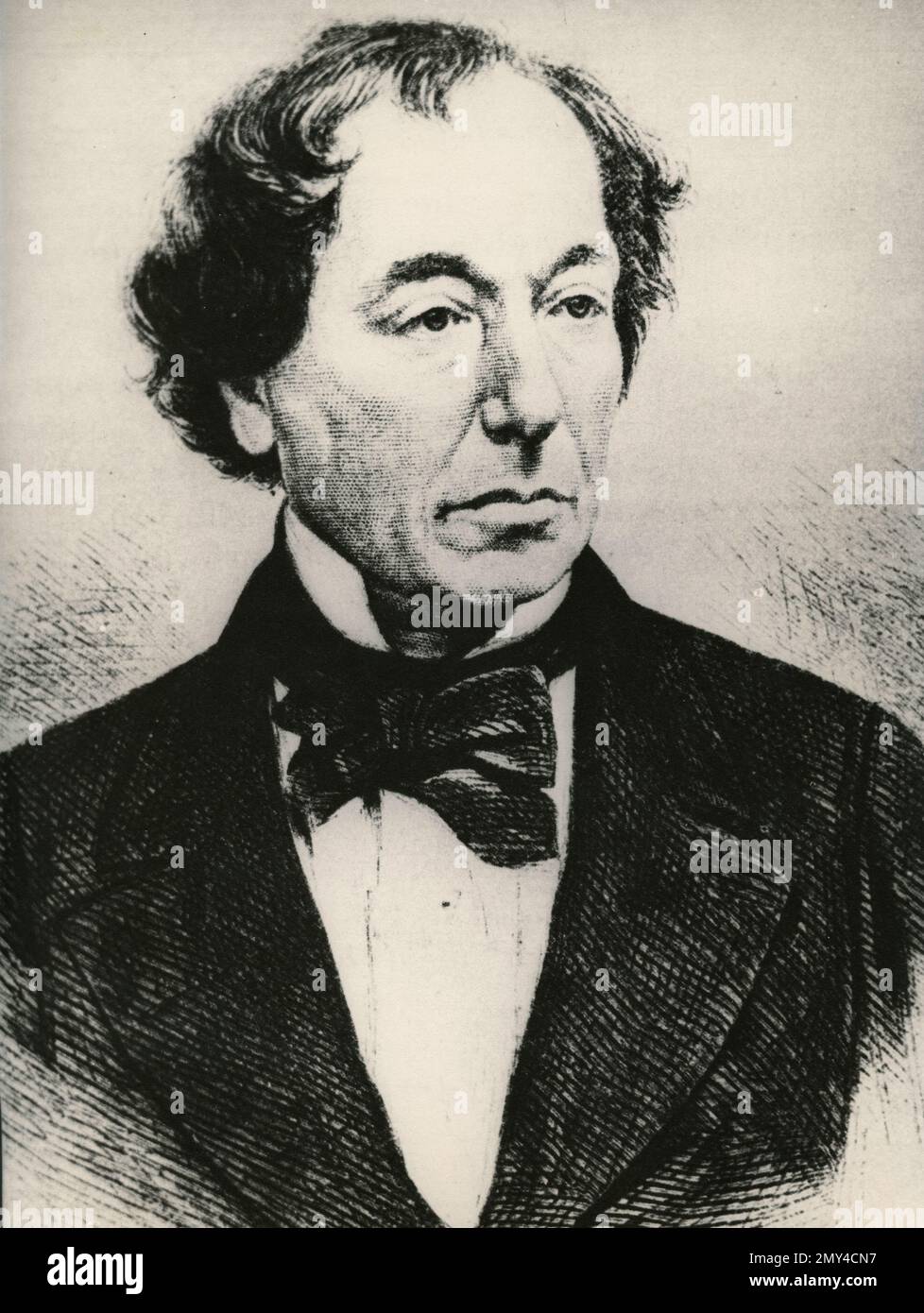British statesman and Conservative politician Benjamin Disraeli, UK, illustration, 1870s Stock Photo