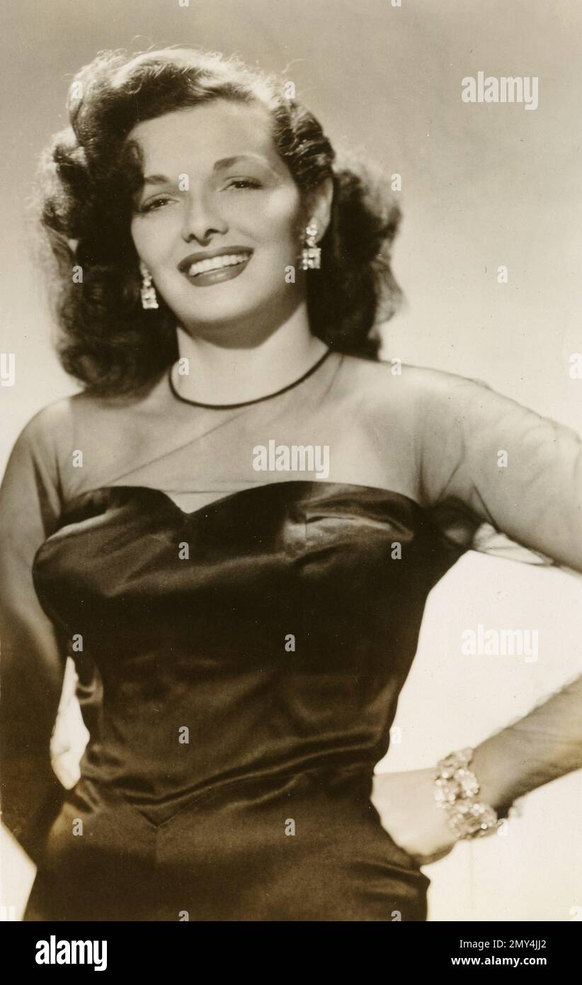 American actress Jane Russell, USA 1940s Stock Photo