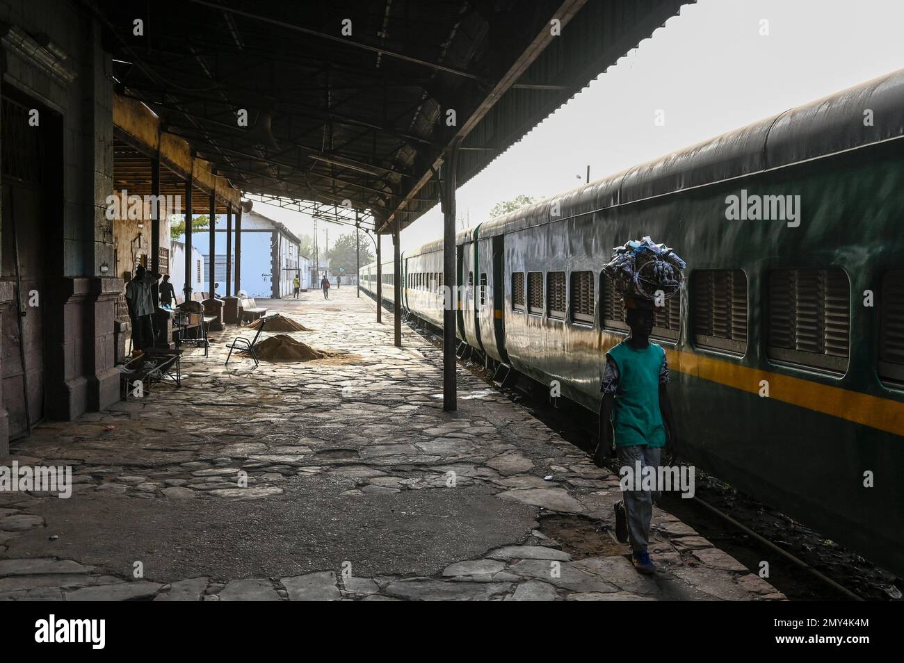 MALI, Bamako, railway station, railway line from Bamako to Dakar