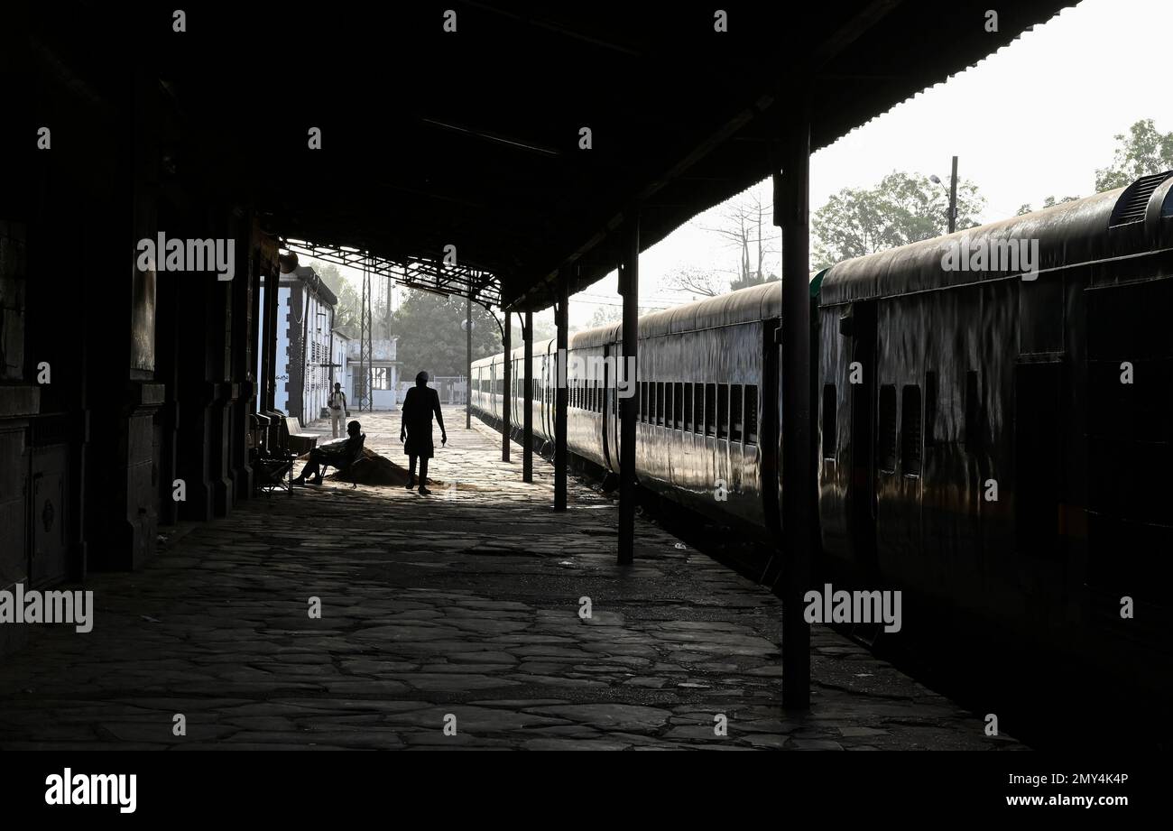 MALI, Bamako, railway station, railway line from Bamako to Dakar