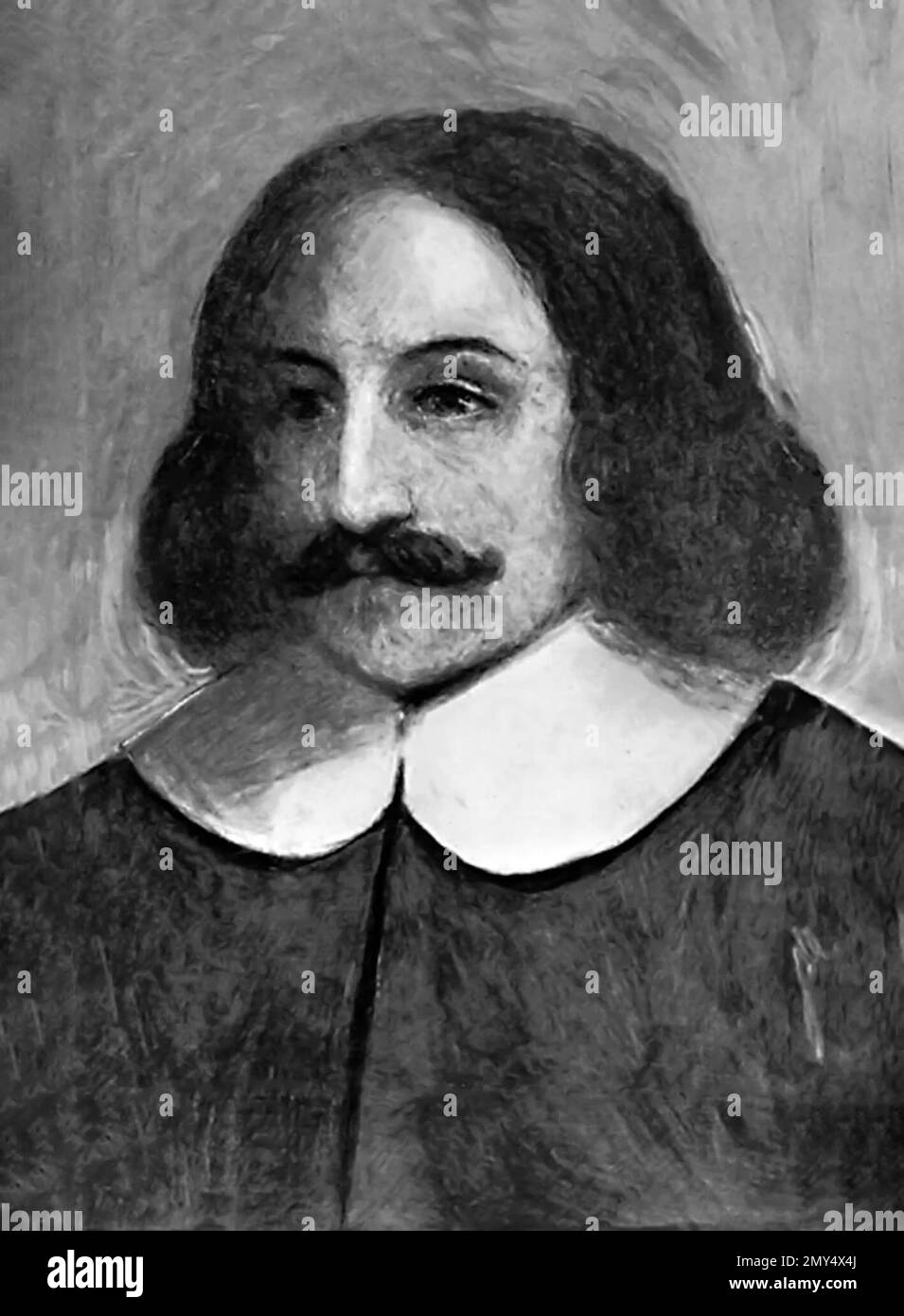 William Bradford. Illustration of the Puritan settler who became governor of the Plymouth colony, William Bradford (1590-1657) Stock Photo