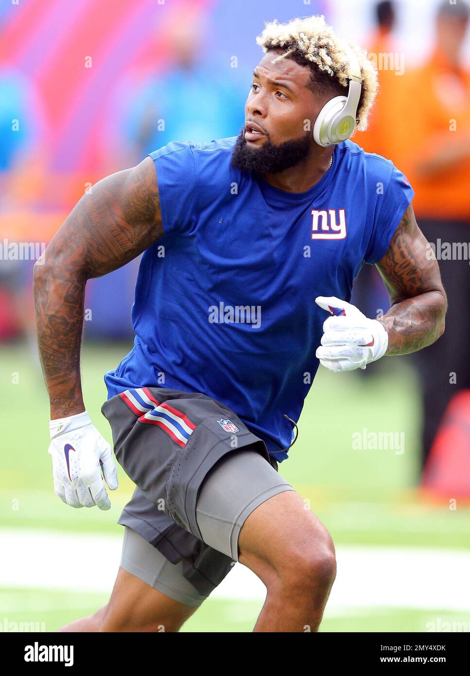 New York Giants wide receiver Odell Beckham 13 before an NFL preseason game against the Miami Dolphins at MetLife Stadium in East Rutherford N.J. on Friday Aug. 12 2016. AP Photo Brad Penner