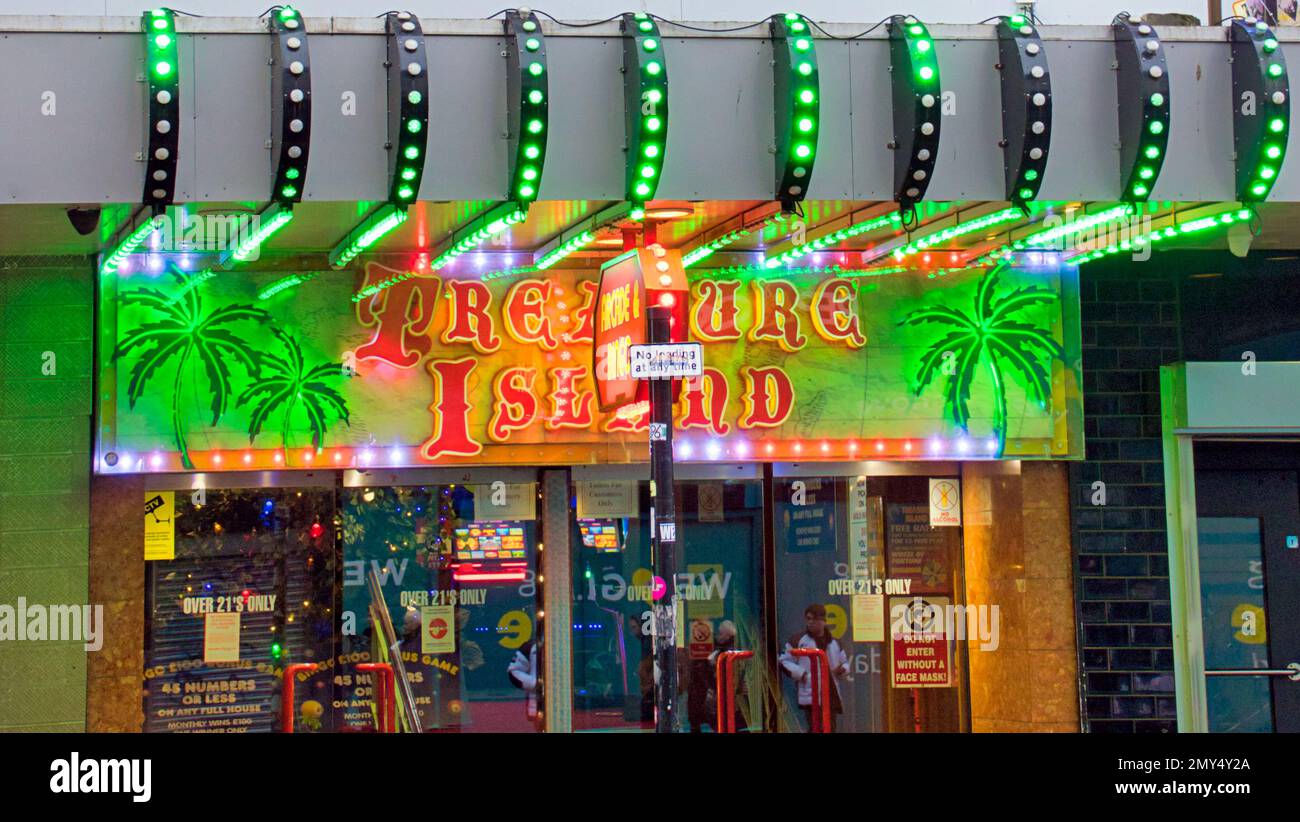 Treasure Island Amusement center 20 Jamaica St, Glasgow G1 4QD Glasgow, Scotland Stock Photo