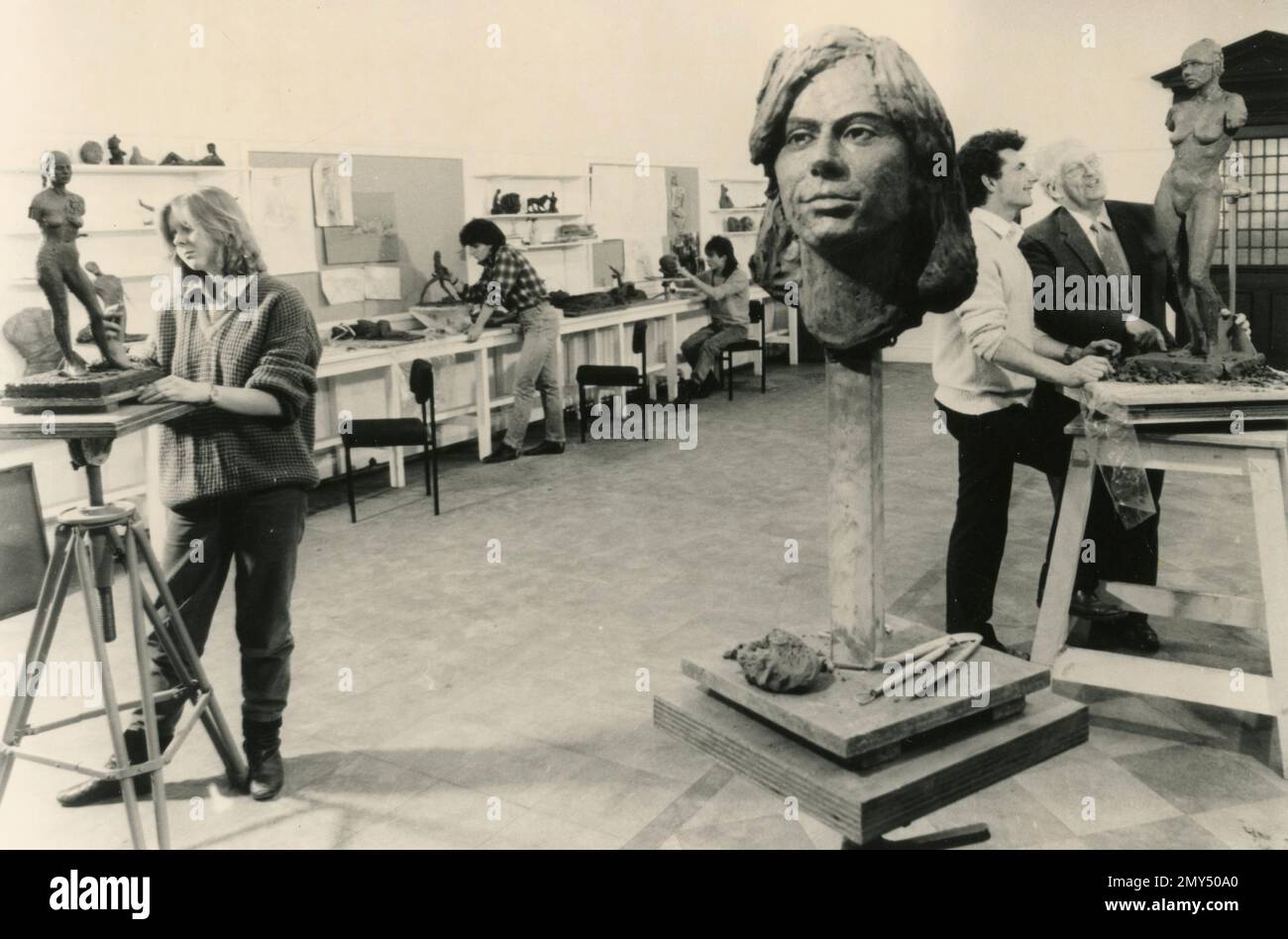 Graduates completing the course at Britain's art schools, UK 1980s