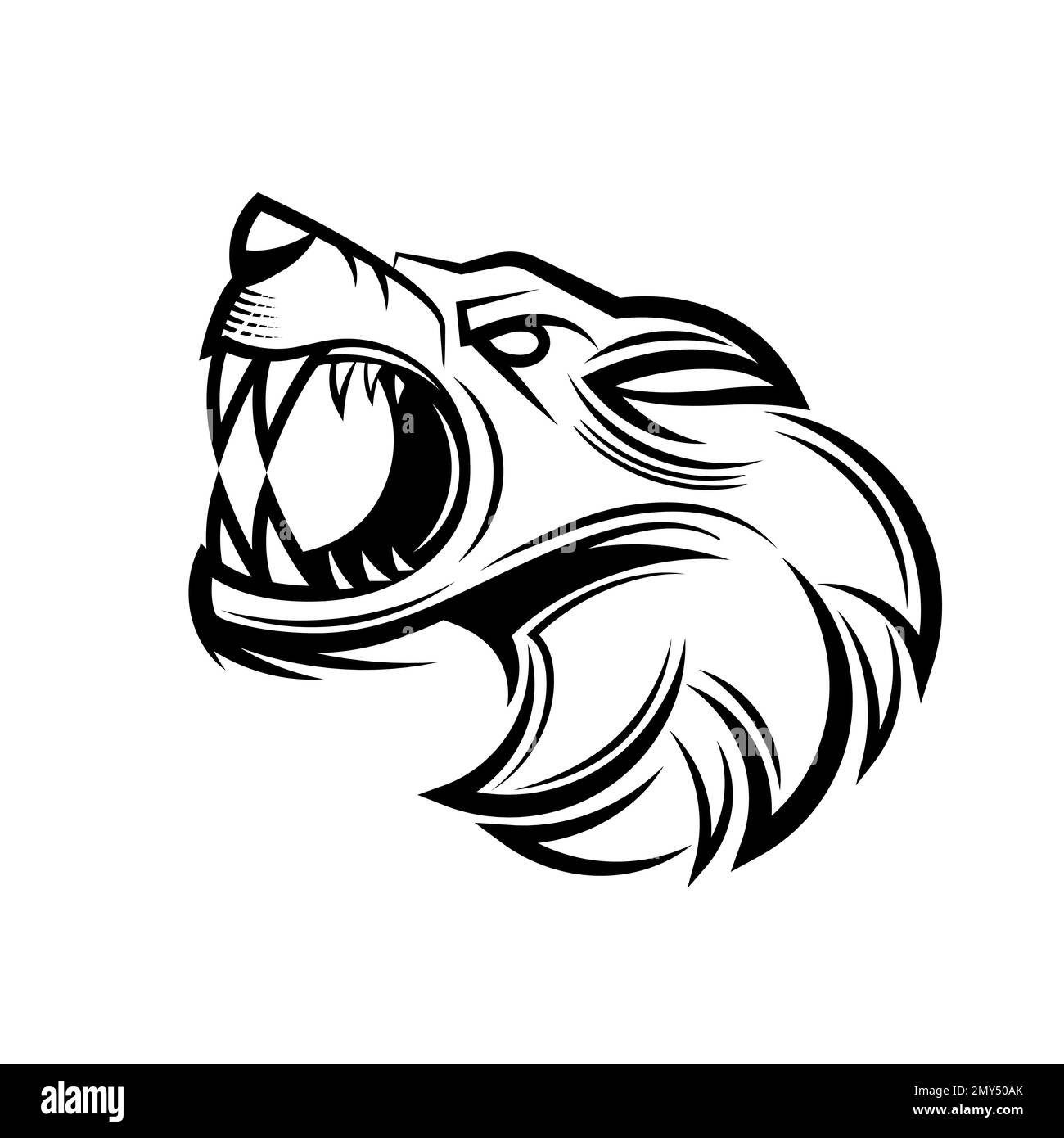 Snarling wolf Cut Out Stock Images & Pictures - Alamy