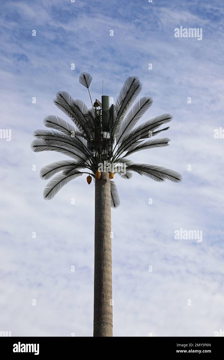 Cellular Phone Tower in Tunisia Stock Photo