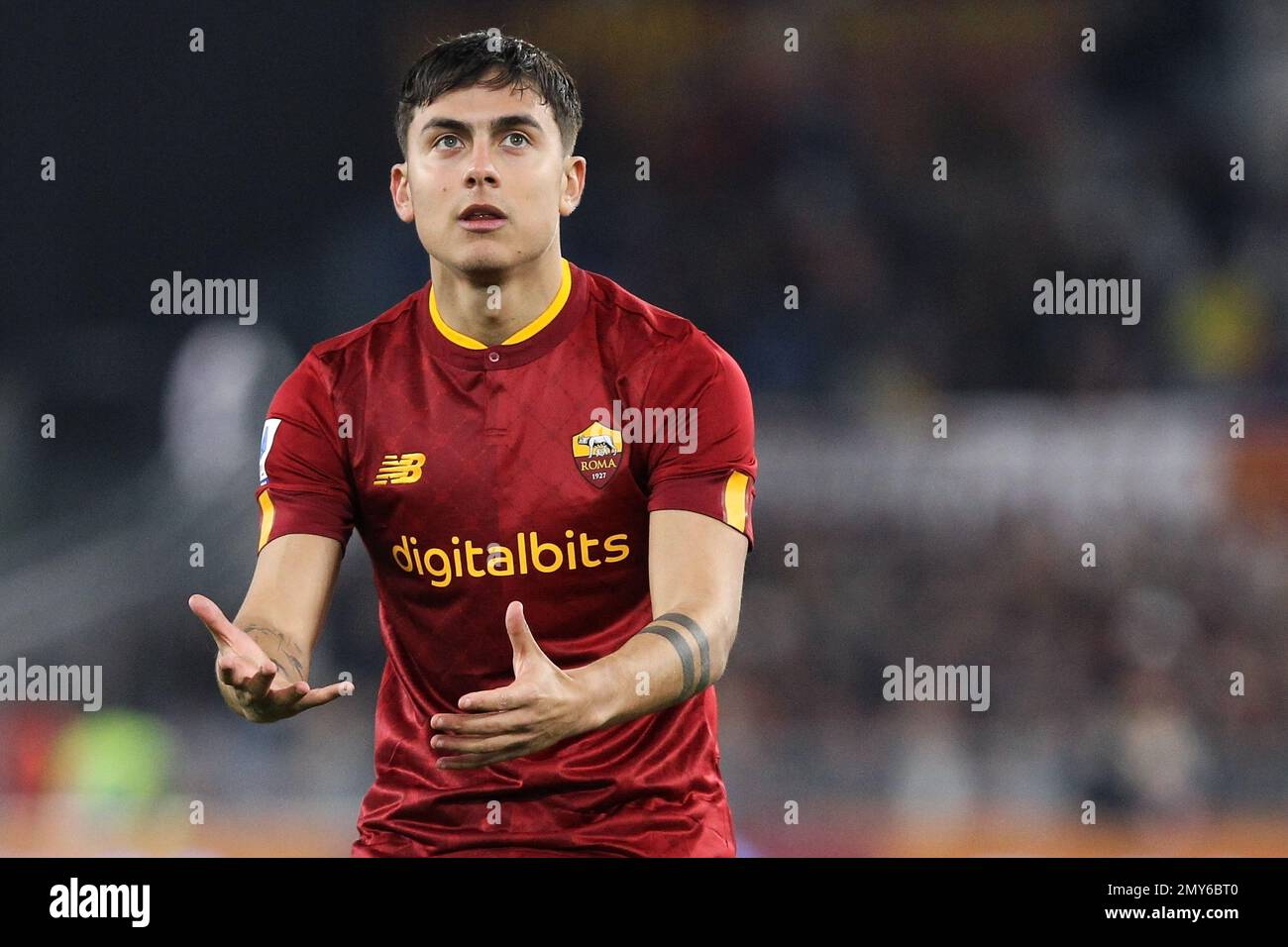 Paulo Dybala Of Roma Reacts During The Italian Championship Serie A Football Match Between As Roma