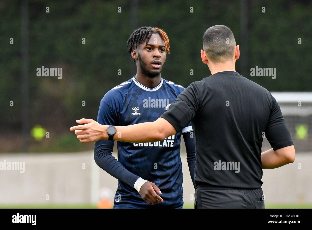 Swansea, Wales. 4 February 2023. Alfie Massey of Millwall in action during  the Professional Development League game between Swansea City Under 18 and  Millwall Under 18 at the Swansea City Academy in