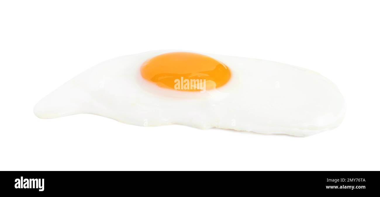 Tasty fried chicken egg isolated on white Stock Photo - Alamy