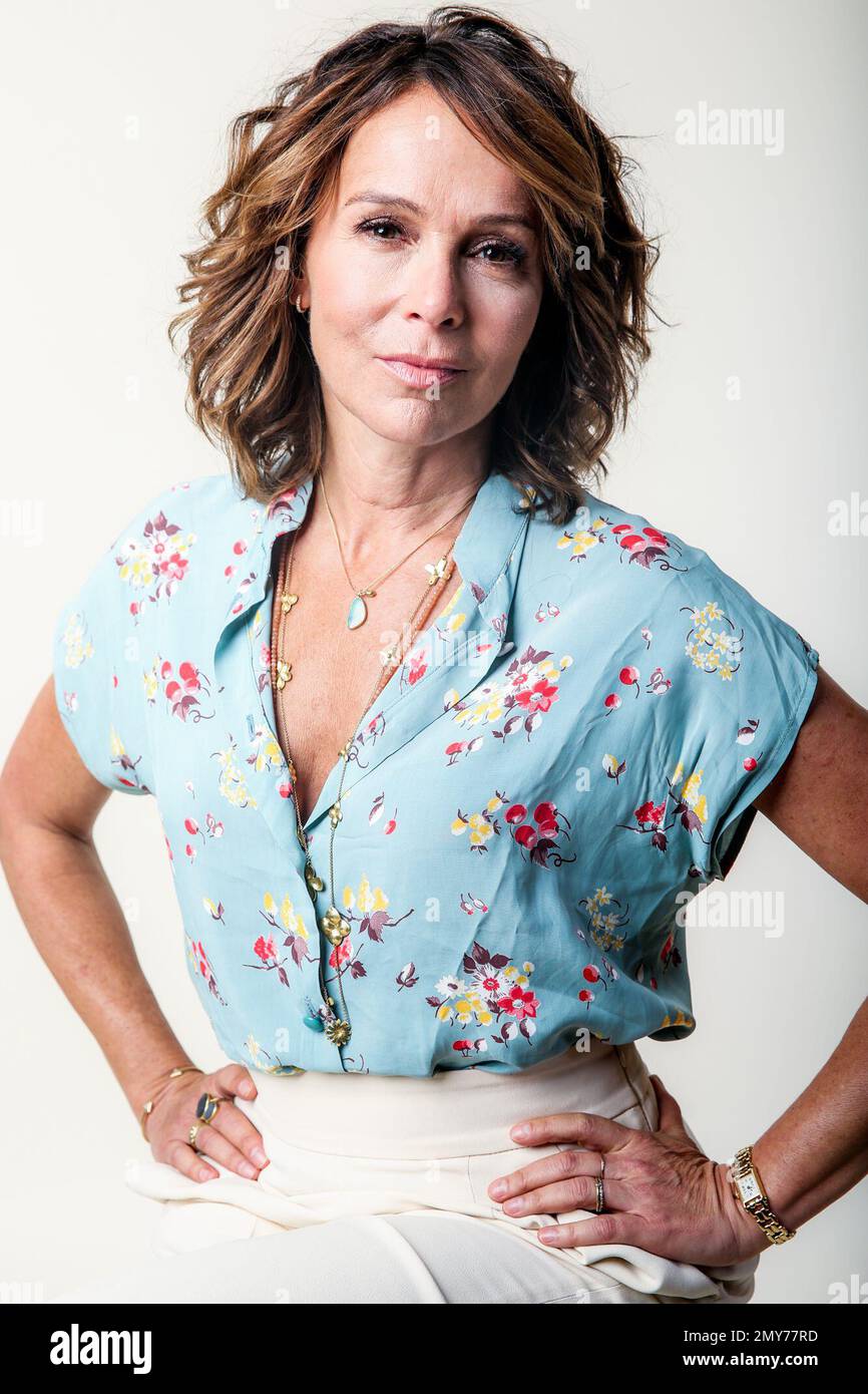 Jennifer Grey, a cast member in the Amazon series "Red Oaks," poses for