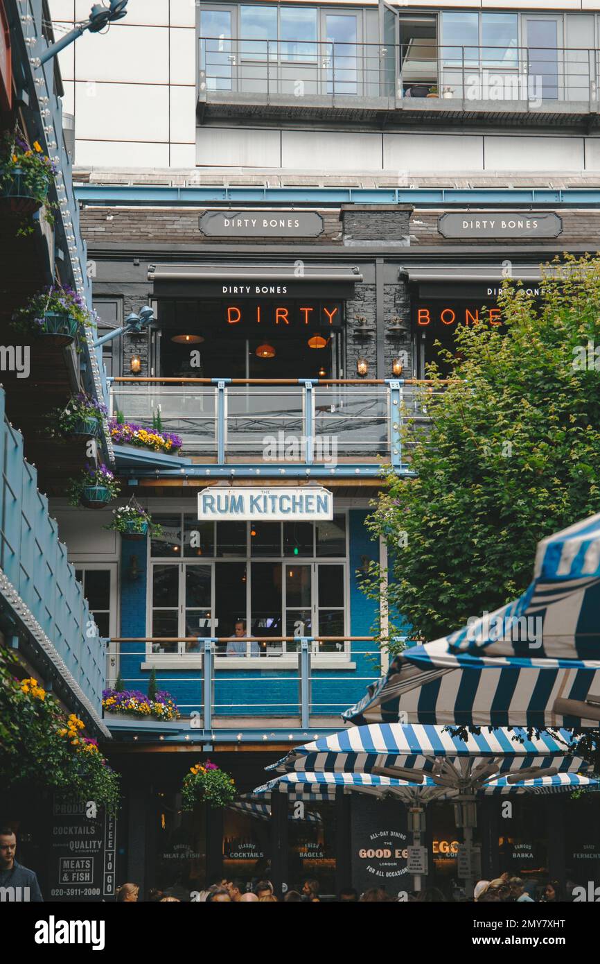 Kingly Court in London, a cute little patio full of restaurants and