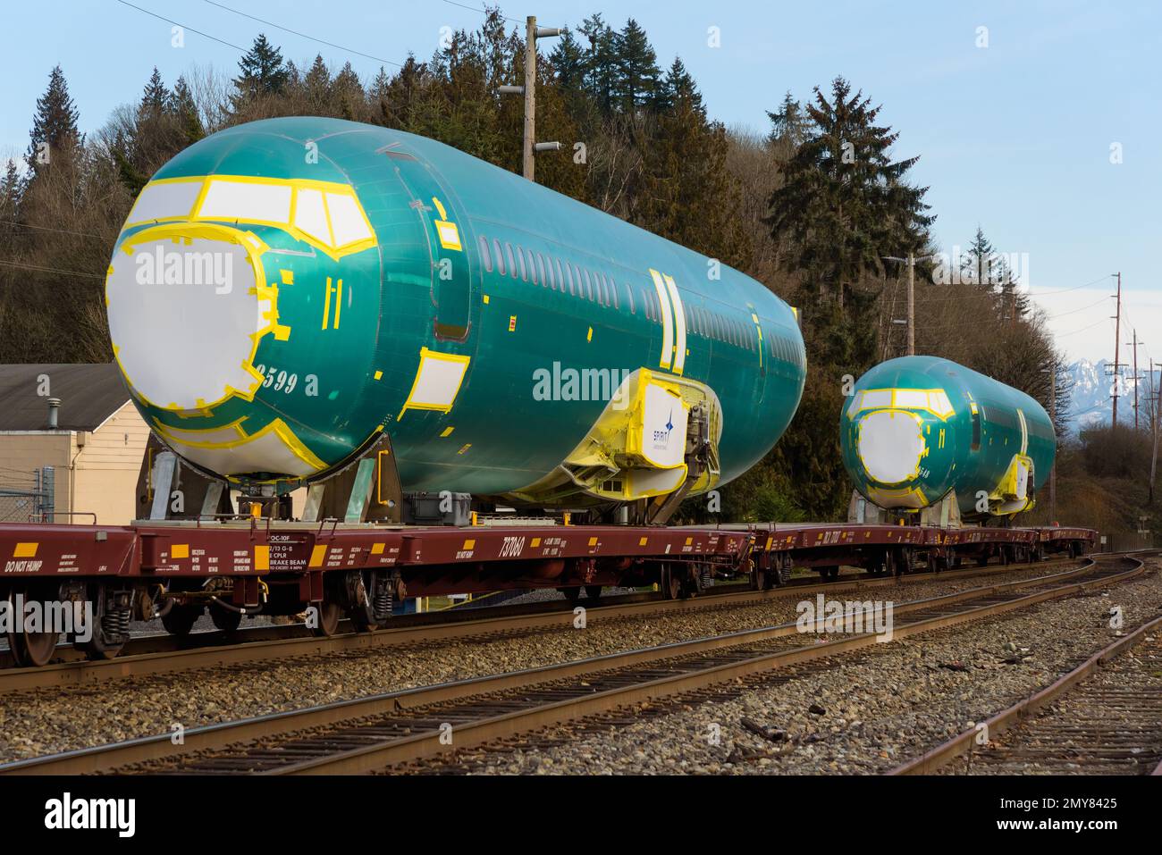 Monroe, WA, USA - February 1, 2023; Boeing 737 Aircraft Fuselage ...