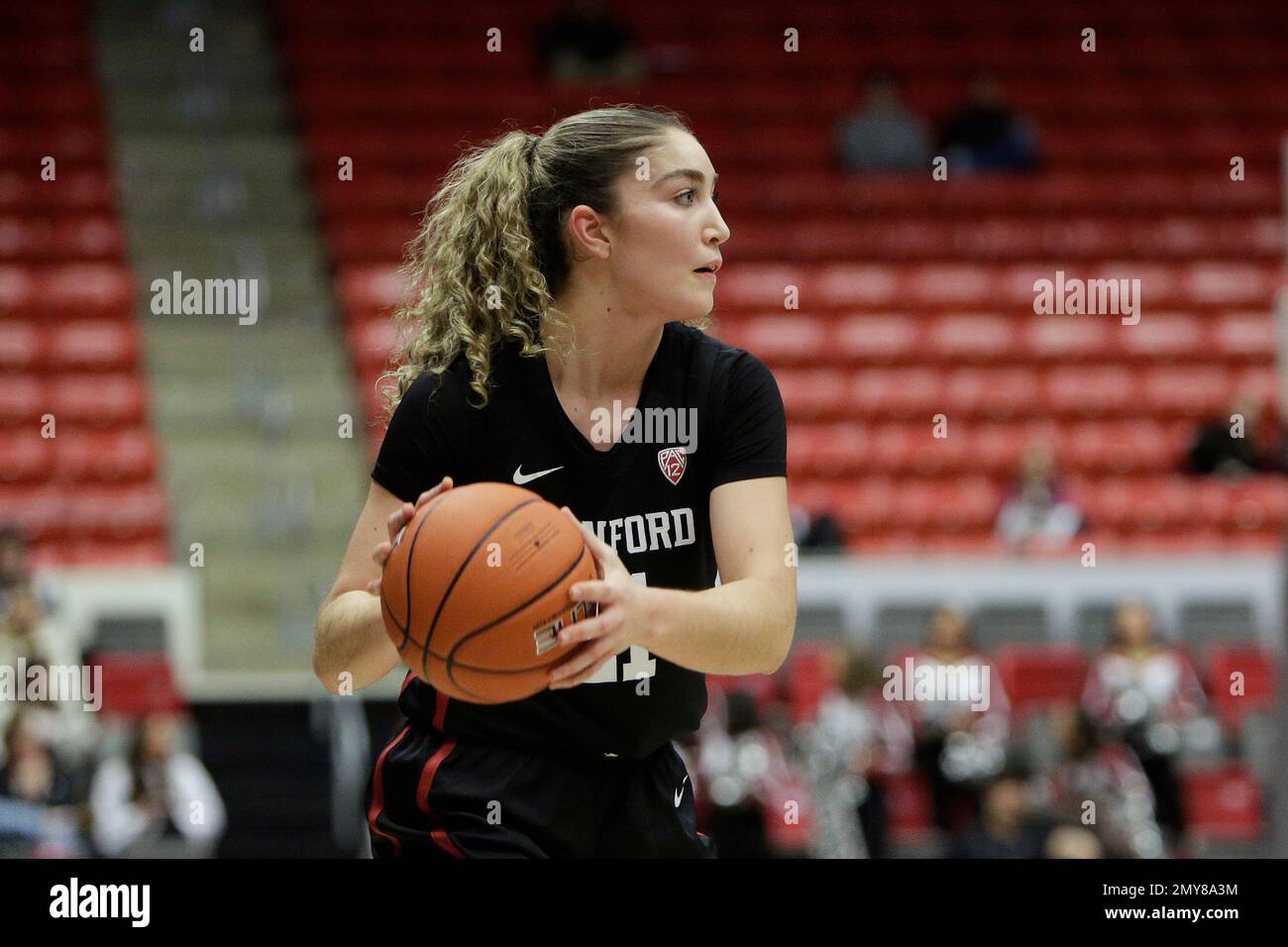 Stanford forward Brooke Demetre controls the ball during the first half ...