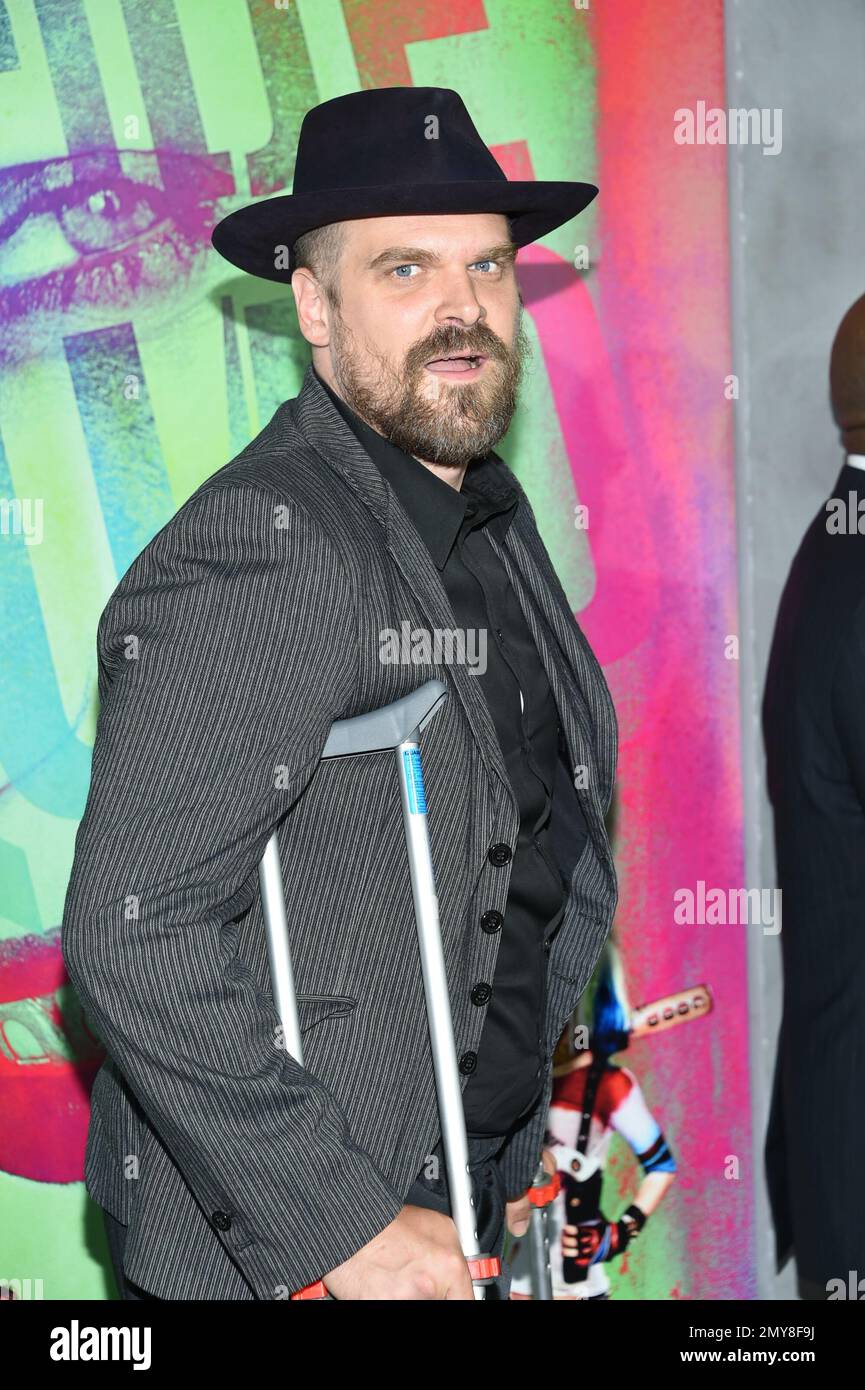 David Harbour attends the world premiere of "Suicide Squad" at the Beacon Theatre on Monday, Aug