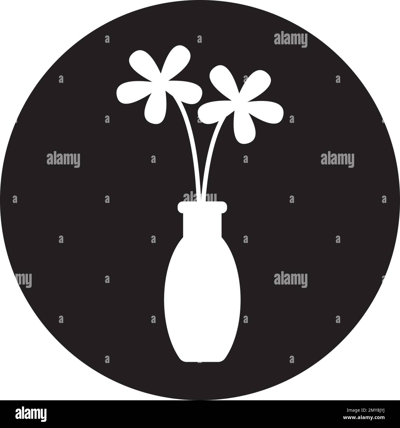 Flower vase logo vector design illustration template Stock Vector Image & Art Alamy