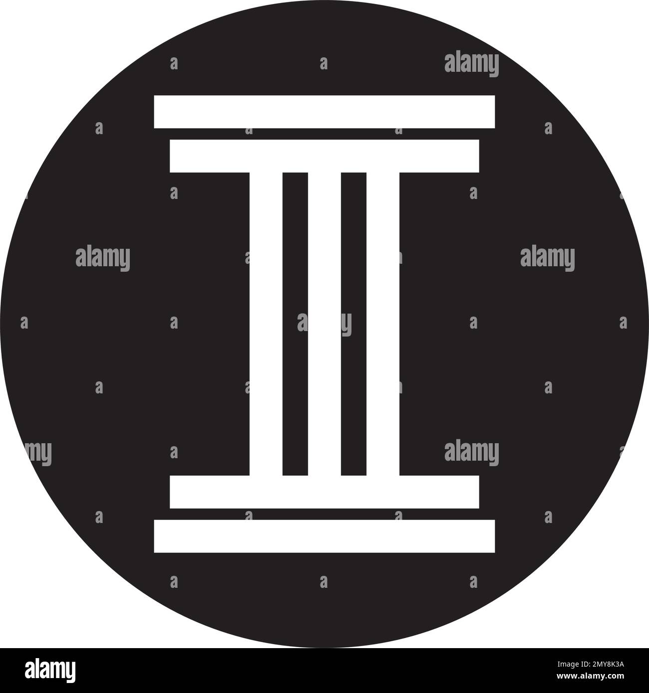 column Logo vector Template design illustration icon Stock Vector Image ...