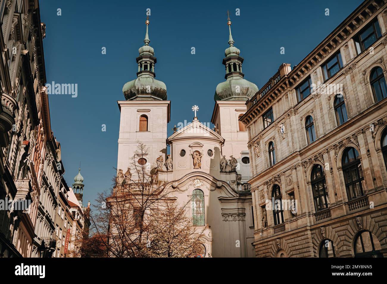 Prague, Czech - February 2023. Catholic Church of Saint Gallen Kostel Svaty Havla. High quality photo Stock Photo