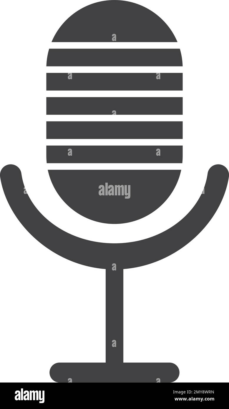 microphone icon vector template flat design Stock Vector Image & Art ...