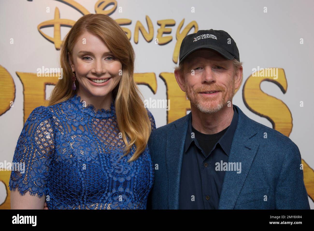 Actress Bryce Dallas Howard and father Ron Howard pose for(01)