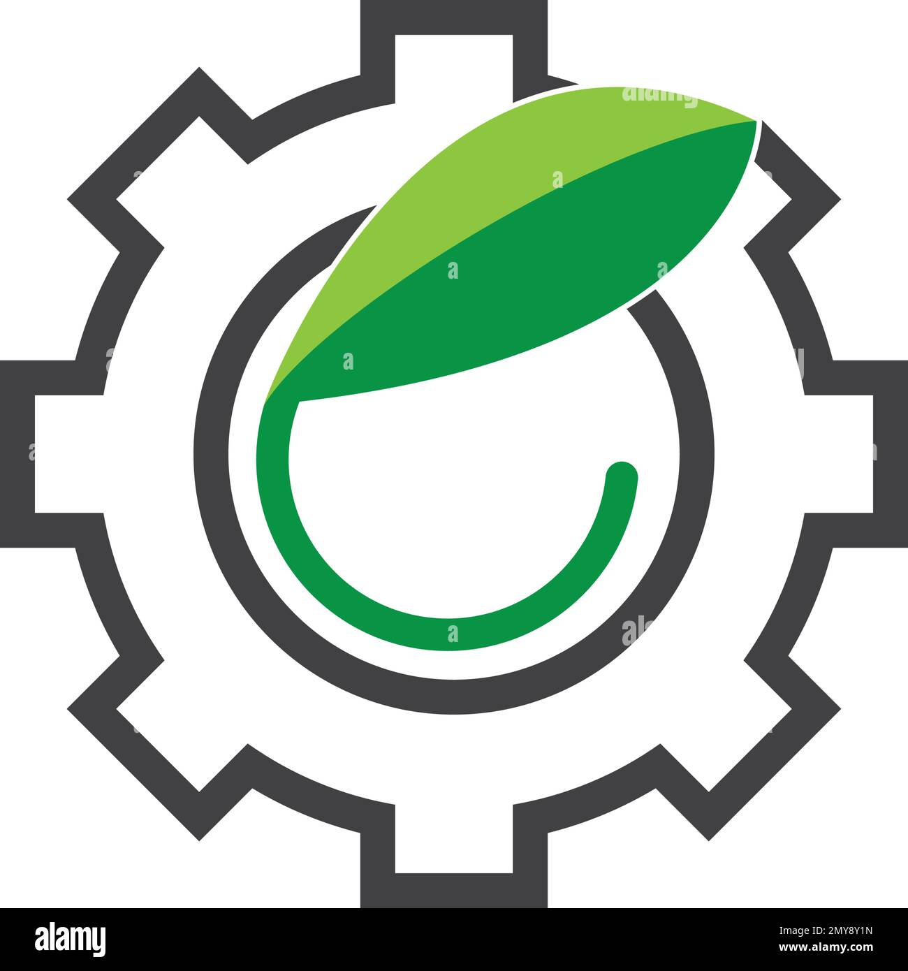 Gear leaf logo vector icon template Stock Vector Image & Art Alamy