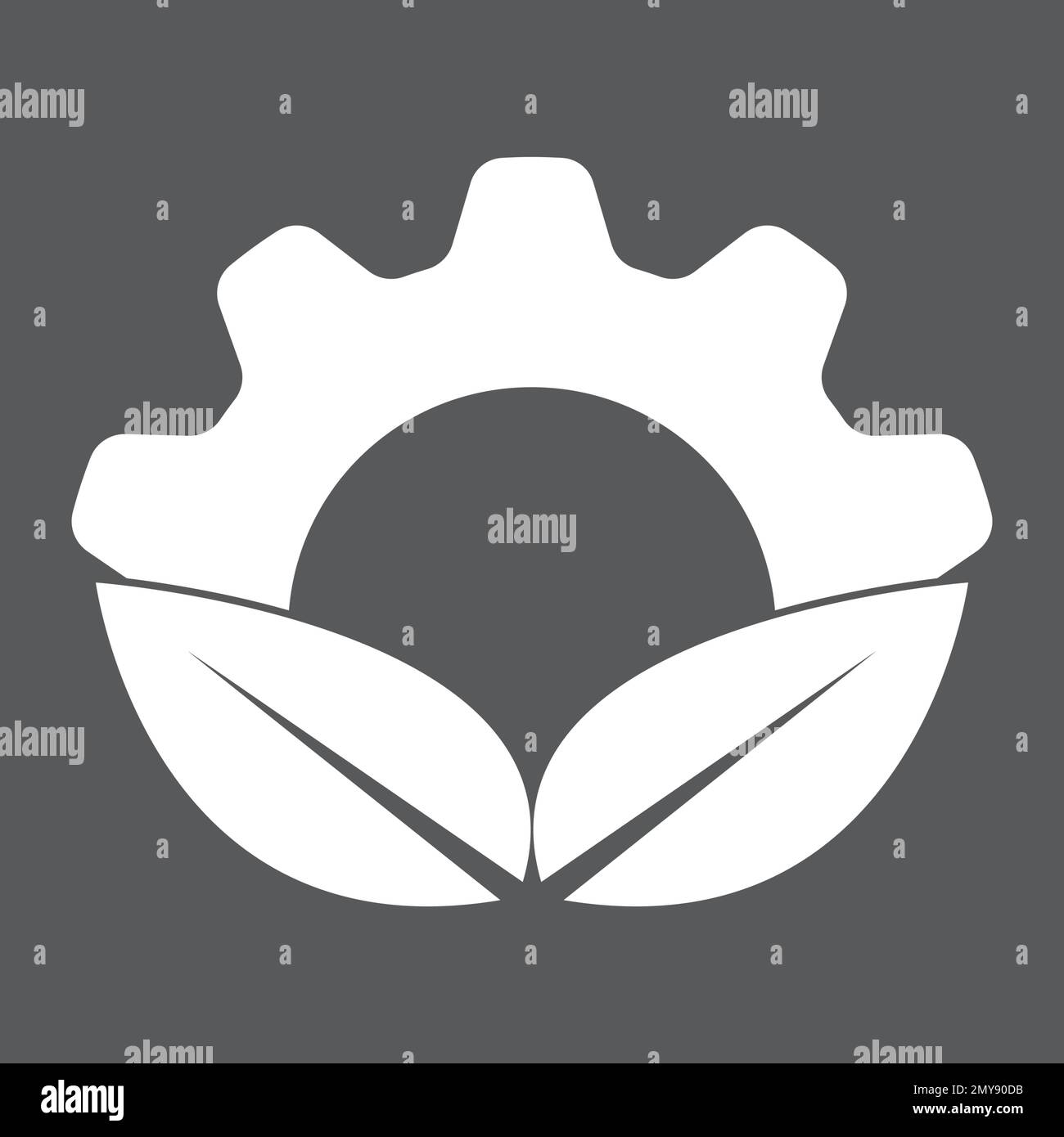 Gear leaf logo vector icon template Stock Vector Image & Art Alamy