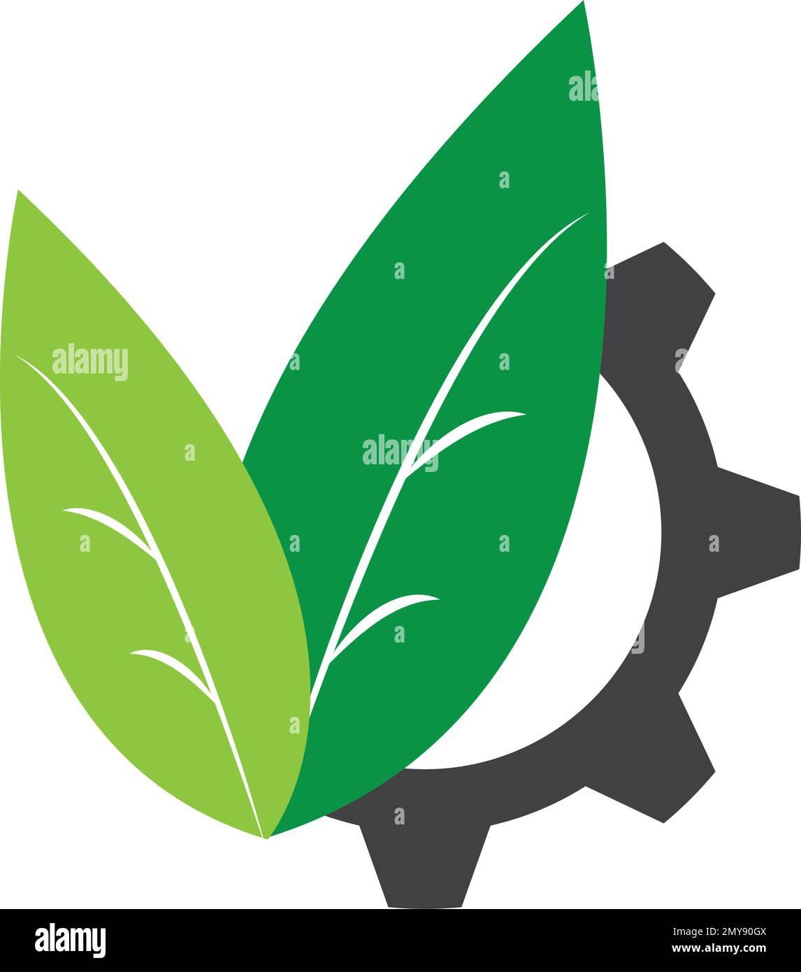 Gear leaf logo vector icon template Stock Vector Image & Art Alamy