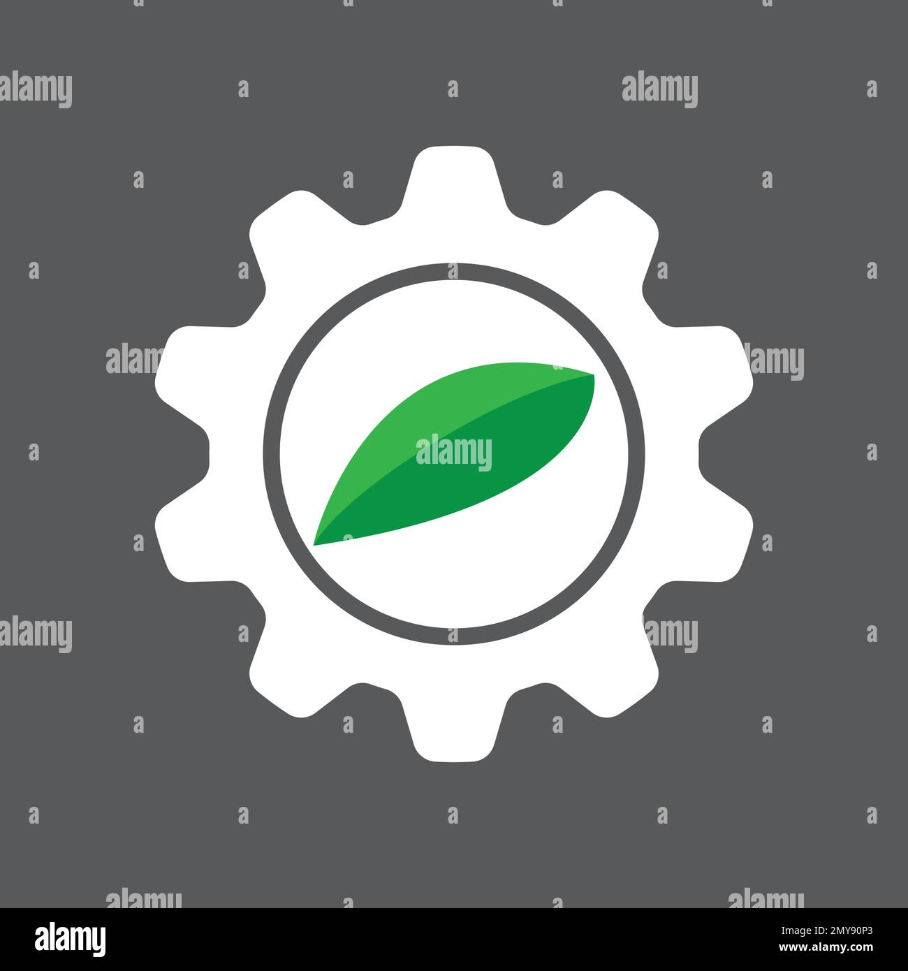 Gear leaf logo vector icon template Stock Vector Image & Art Alamy