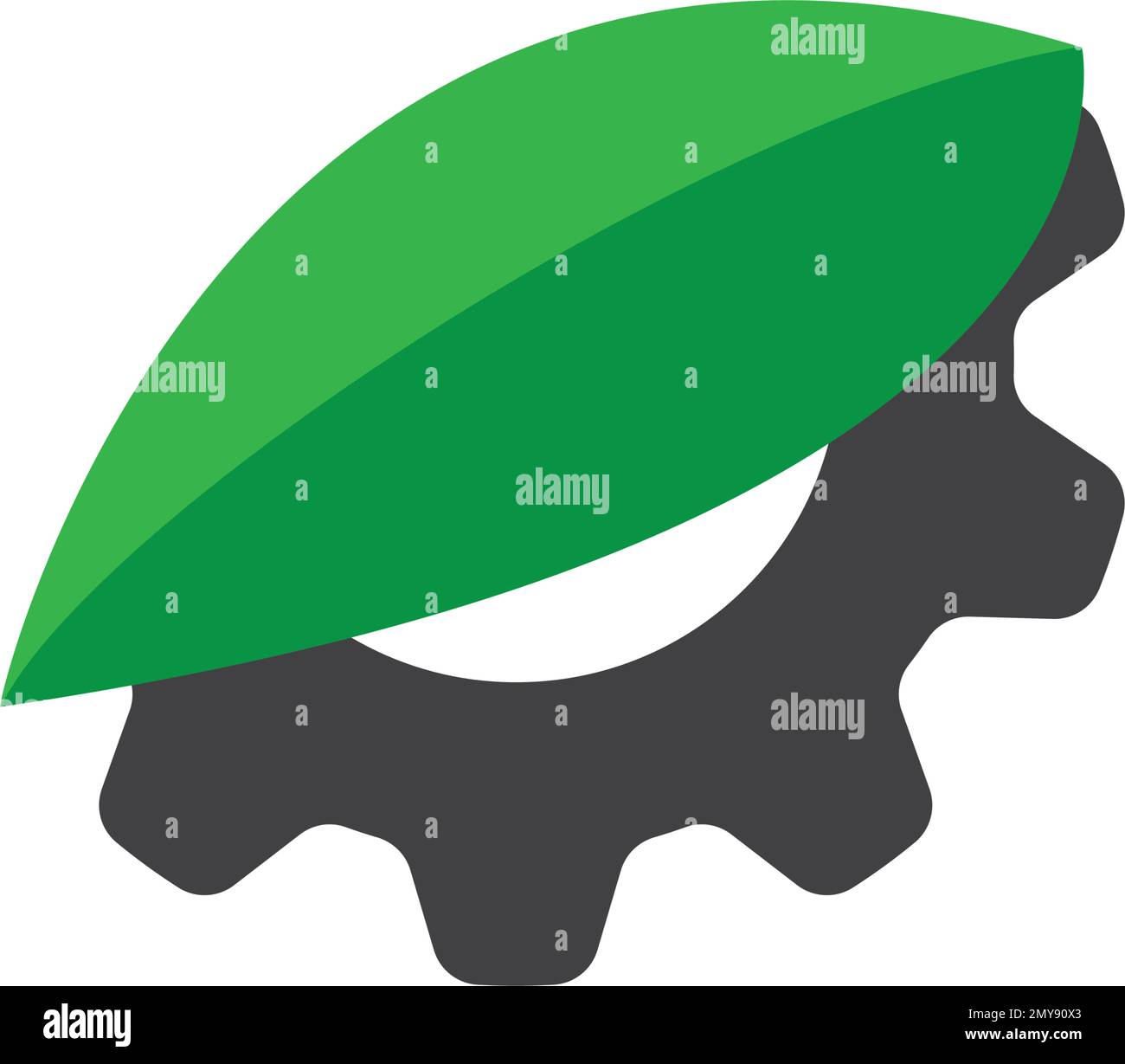 Gear leaf logo vector icon template Stock Vector Image & Art Alamy